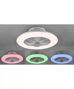 Ventilatore da soffitto "stralsund" bianco con led rgb Ø50 cm, 30w